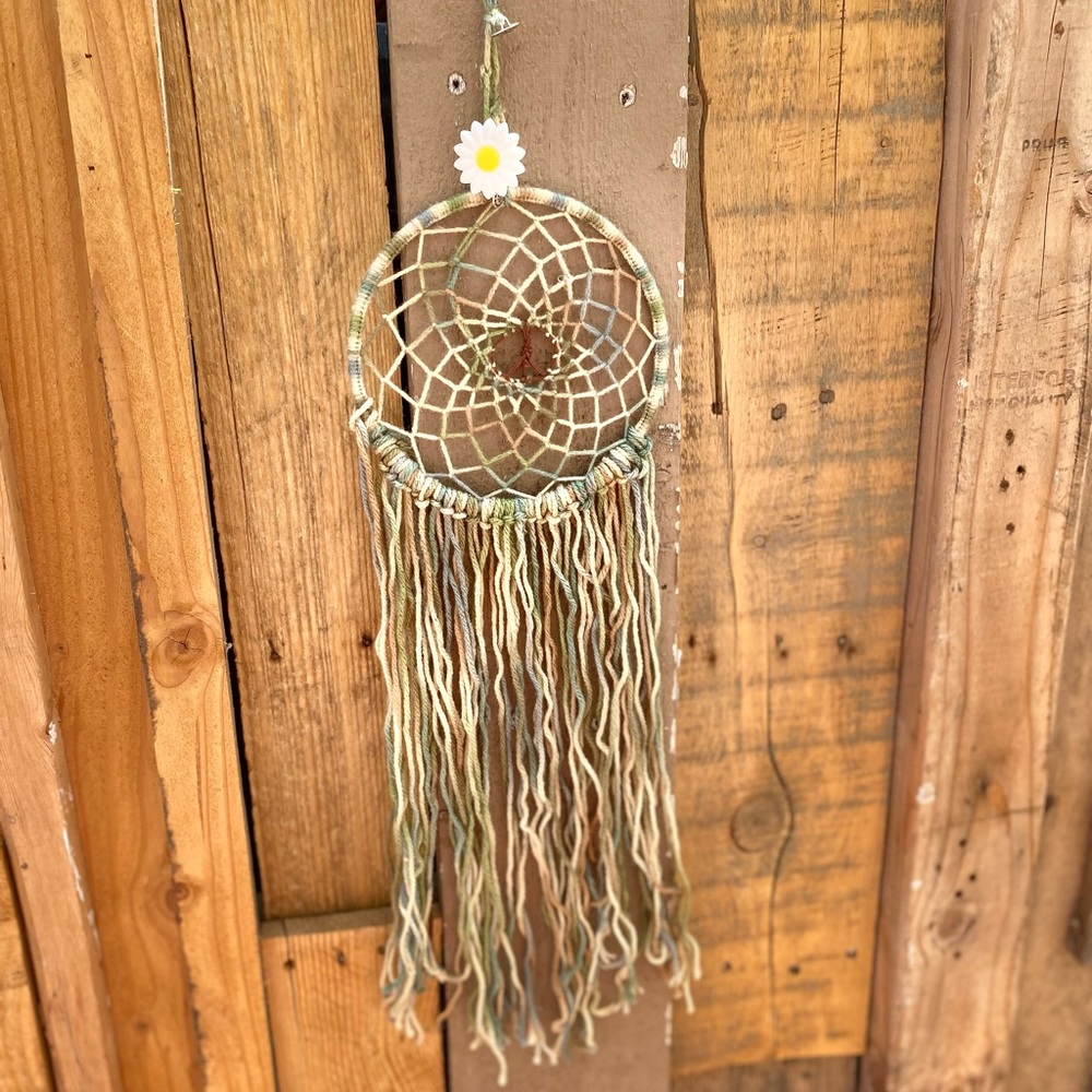 Blue and beige Dreamer Catcher 6”